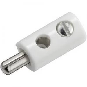 Mini jack plug Plug straight Pin diameter 2.6mm White