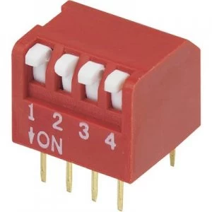 DIP switch Number of pins 4 Piano type TRU COMPONENTS DPR 04