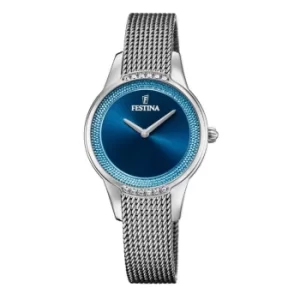 Festina F20494-2 Women&apos;s Blue Dial With A Mesh Strap Wristwatch