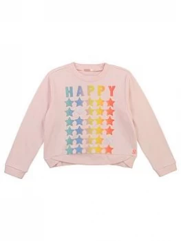 Billieblush Girls Shimmer Star Sweatshirt - Pale Pink, Pale Pink, Size Age: 3 Years, Women