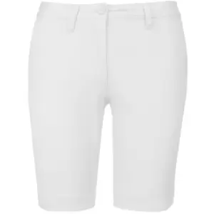 Kariban Womens/Ladies Chino Bermuda Shorts (12 UK) (White)