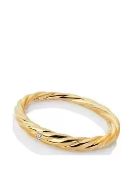 Hot Diamonds X Jac Jossa Entwine Ring, Gold Size XL Women