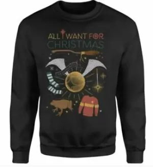 All i want for Christmas Womens Sweatshirt - Black - XXL