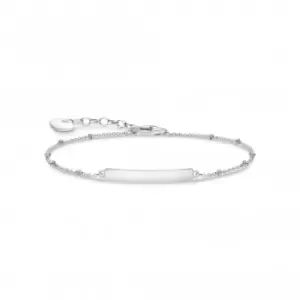 Silver Engravable Bar Dot Bracelet A1975-001-21-L19V