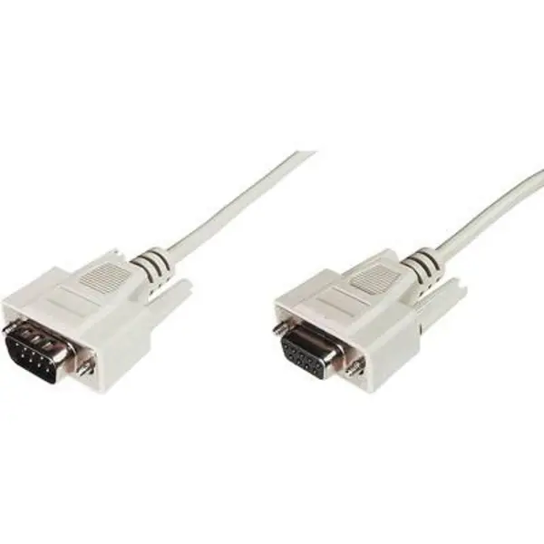 Digitus Series Cable extension [1x D-SUB-plug 9-pin - 1x D-SUB socket 9-pin] 3m Beige