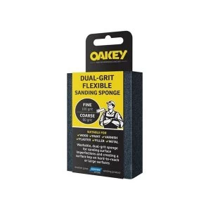 Oakey Dual-Grit Flexible Sanding Sponge Coarse/Extra Coarse