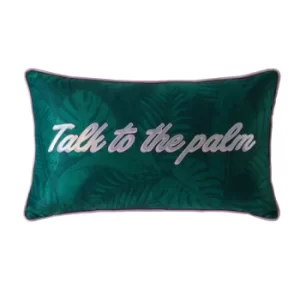 Skinny Dip Talk To The Palm Boudoir Cushion Jade
