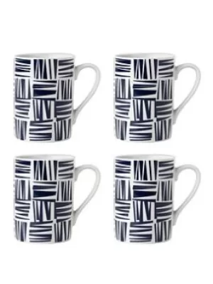 Sabichi Brooklyn Blue Set Of 4 Mugs