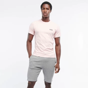 Barbour International Mens Small Logo T-Shirt - Pink Cinder - XL