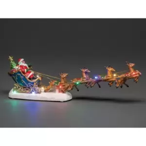 Konstsmide Fibre Optic Santa With Sledge & Reindeer 4205-000