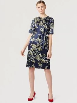 HOBBS Madeline Jacquard Dress - Midnight Multi, Size 12, Women