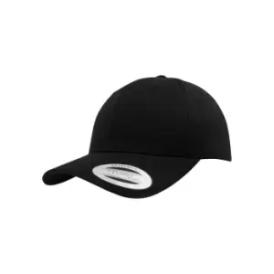 Flexfit Unisex Curved Classic Snapback Cap (One Size) (Black)