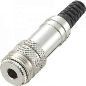 3.5mm audio jack Socket straight Number of pins 3 Stereo Silver Conrad Components