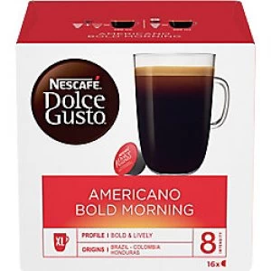 Nescafe Dolce Gusto Americano Bold Morning Coffee Pods Pack of 16