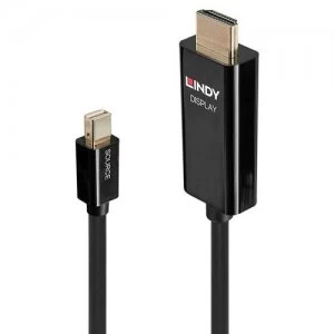 Lindy 40912 video cable adapter 2m Mini DisplayPort HDMI Type A (Standard) Black