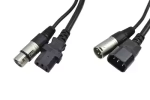 IEC - XLR Combined Cable 3M