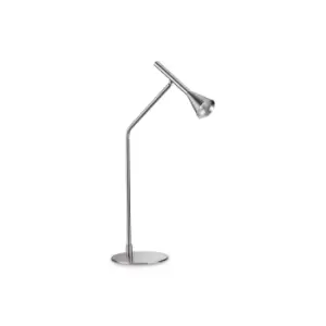DIESIS Dimmable Integrated LED Table Lamp Nickel, In-Built Switch, 3000K