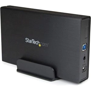 StarTech 3.5" Black USB 3.0 External SATA III Hard Drive Enclosure with UASP - Portable External HDD