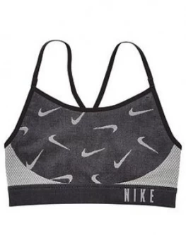 Nike Girls Indy Seamless Bra - Black/Grey