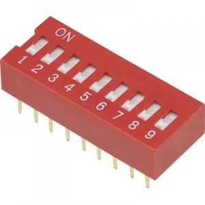DIP switch Number of pins 9 Slide type TRU COMPONENTS DSR 09