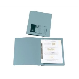 5 Star Foolscap Flat File Recycled Manilla 285gsm Blue Pack of 50