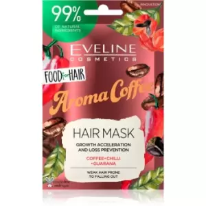 Eveline Cosmetics Food for Hair Aroma Coffee Fortifying Mask for Weak Hair Prone to Falling Out 20 ml
