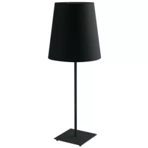 Fan Europe ELVIS Table Lamp with Round Tapered Shade Black, Fabric Lampshade 24x63.5cm