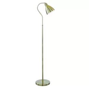 Adjustable Floor 1 Light Adjustable Floor Lamp Antique Brass, E27