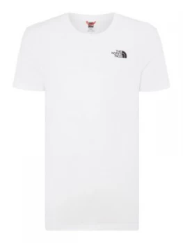 Mens The North Face Short Sleeved Dome Tee White