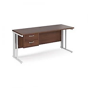 Maestro 25 Desk with Cable Management 600 mm Including Two Drawer Pedestal