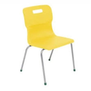 4 Leg Chair 430mm Yellow KF72193