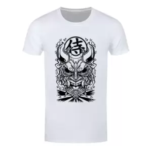 Unorthodox Collective Mens Oni Samurai T-Shirt (XL) (White/Black)