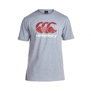 Canterbury Mens CCC Logo Training T-Shirt, Classic Marl/Red/White, Small