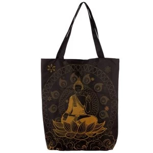 Thai Buddha Handy Cotton Zip Up Shopping Bag