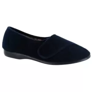 GBS Womens/Ladies Audrey Touch Fasten Slippers (2 UK) (Navy)
