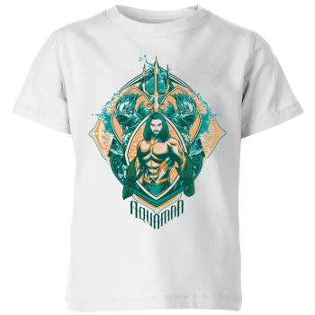 Aquaman Seven Kingdoms Kids T-Shirt - White - 7-8 Years