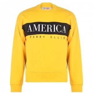 Perry Ellis Panel Sweatshirt - Yellow