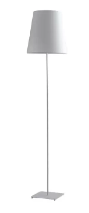 ELVIS Floor Lamp with Tapered Shade White, Fabric Lampshade 34x155cm