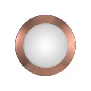 Moon Integrated LED Lifestyle Simple Flush Ceiling Light Copper - Leaf Gold Finish