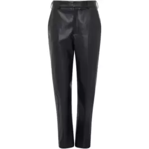 French Connection Crolenda Tapered Vegan Leather Suit Trousers - Black