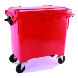 Slingsby 4 Wheelie Bin without Lockable Lid - 660L - Red