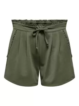 ONLY Frill Shorts Women Green