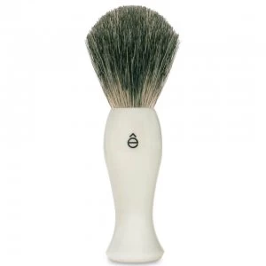 eShave Long Shave Brush Plastic Handle White
