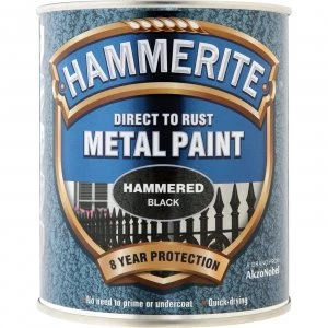 Hammerite Hammered Finish Metal Paint Black 750ml
