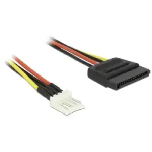 Delock Current Cable [1x SATA power plug - 1x Floppy plug 4-pin] 0.15 m Black, Red, Yellow