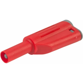 1066-R Stackable Shrouded 4mm Plug Red - PJP