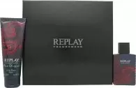 Replay Signature Red Dragon Gift Set 50ml Eau de Toilette + 100ml Aftershave
