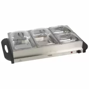 Cooks Professional G0012 4-section Buffet Warmer - Silver
