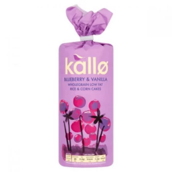 Kallo Jumbo Corn & Rice Cakes - Blueberry & Vanilla - 120g x 6 (Case of 6)