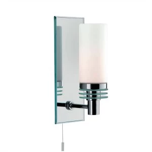 1 Light Bathroom Wall Light Chrome, Mirror IP44, G9